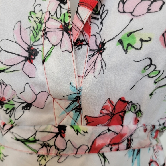 1990s French Fashion Print Dress - Picture 4 of 7